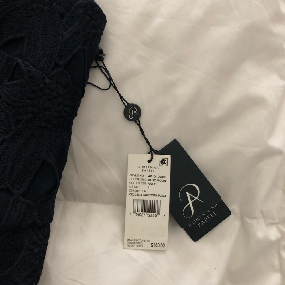 NWT Adrianna Papell Black Lace Sheath Dress - Picture 6 of 6